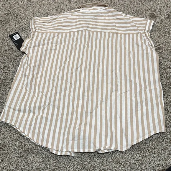 OLIVIA GREY Women's Marigold Stripe Shirt Size L - Picture 8 of 9